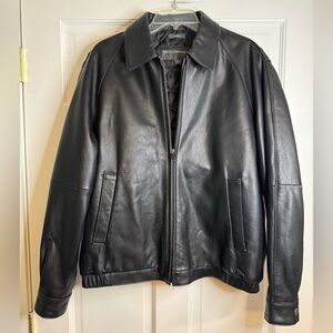 Perry Ellis Portfolipo Lamskin Genuine Leather Jacket
